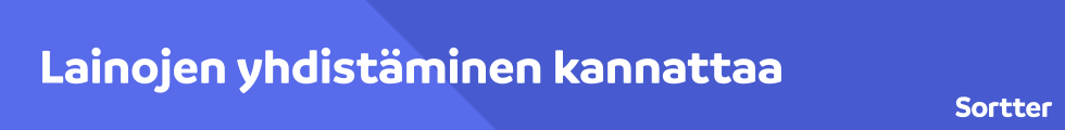 Sortter - Lainojen yhdistäminen kannattaa